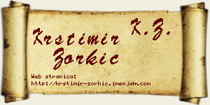 Krstimir Zorkić vizit kartica
